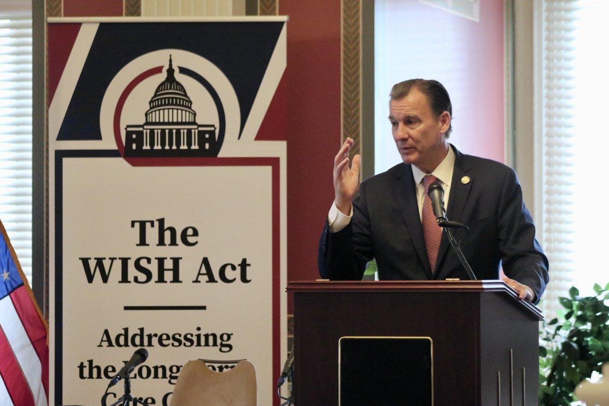Congressman Tom Suozzi speaks at the WISH Act Conference.